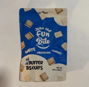 Just The Fun Bite White Covered Chocolate Butter Biscuits - Picture 1 of 3