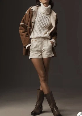 Shorts utilitários Anthropologie The Kit cintura alta por Pilcro tamanho 31P - Imagem 1 de 4