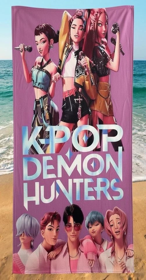 Полотенце с персонажем Huntrix Demon Hunters K-pop - Изображение 1 из 2