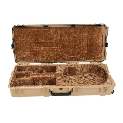 SKB Music Injection Molded Acoustic Waterproof Guitar Case (Tan) with Wheels - Image 1 of 4