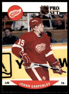 1990-91 Pro Set Johan Garpenlov RC Detroit Red Wings #605 - Image 1 of 2