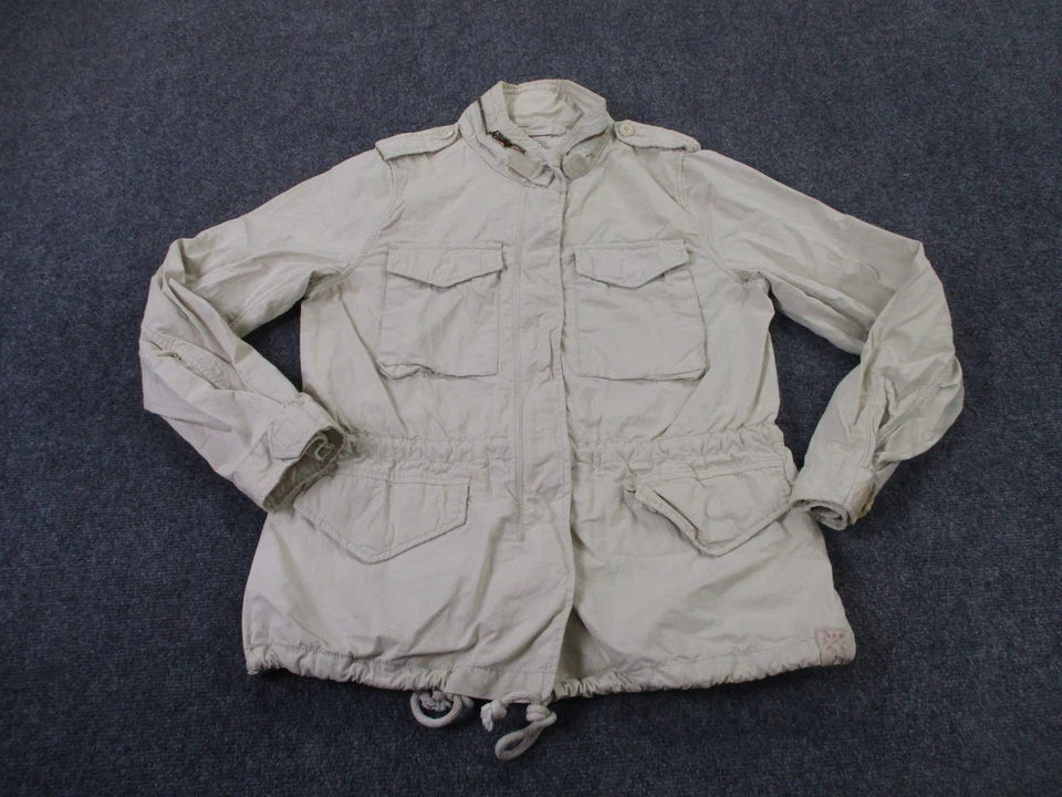 Chaqueta Denim Supply Ralph Lauren Mujer L Beige Lona Guía Exterior Carga Senderismo Foto 1 de 4