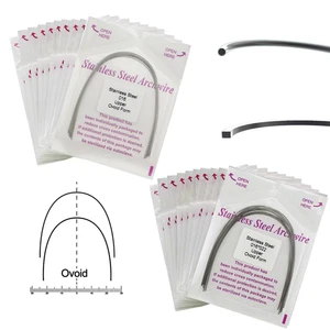 100 Stück Dental Kieferorthopädischer Bogen Draht Edelstahl Rechteckig Rund Eiförmig U L - Bild 1 von 21