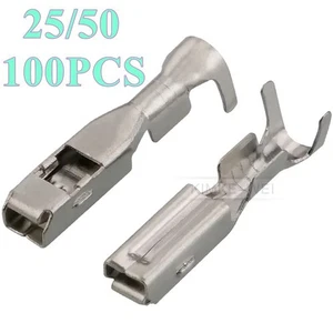 Automotriz 2.8mm Cableado Eléctrico Crimpado Hembra Enchufe Pin Terminales Contacto Nuevo - Imagen 1 de 2