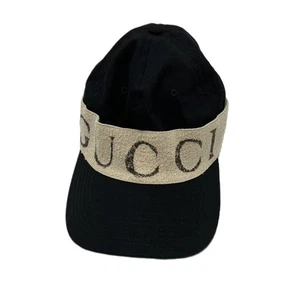 Gucci Cotton Cap 492545 4HC56 1077 Black L Baseball Cap Unisex - Picture 1 of 7
