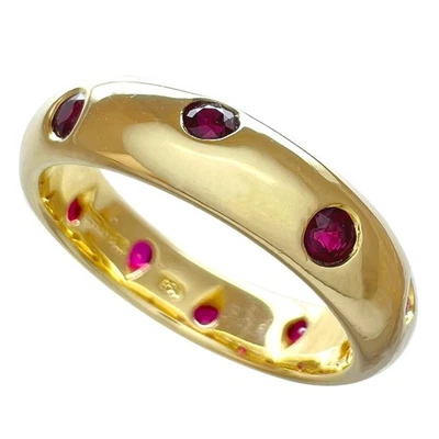TIFFANY & Co. Ring Dots Ruby 750 K18 YG #4.75US - Image 1 of 4