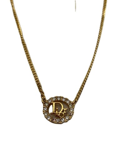 Collana donna Christian Dior pietre colorate con top oro usata