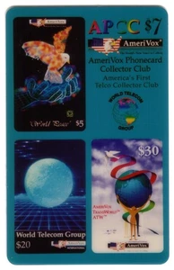 $7. APCC Collector's Club 'Electric' World Peace Montage PROOF Phone Card - Picture 1 of 2