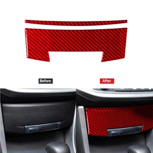 Red Carbon Fiber Center Storage Box Panel Trim Cover For Honda Accord 2013-2017 - Picture 1 of 12