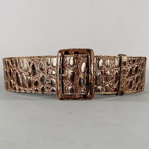 YVES SAINT LAURENT Ledergürtel Vintage Größe L braun Krokoprägung - Bild 1 von 6