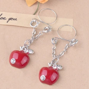 1 par de anillos piercing falsos para pezones de manzanas de acero inoxidable sin perforación - Imagen 1 de 4