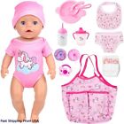 Baby Doll Accessories Feeding and Caring Set for 14-18 Inch Doll Clothes, 14 PCS