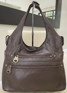 Marc Jacobs Brown Leather Handbag Classic Shoulder Bag Vintage RARE - Picture 1 of 11
