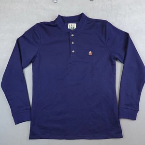 Kiel James Patrick Cozy Cabin Henley Sweater Mens Size Medium Navy Blue - Picture 1 of 9