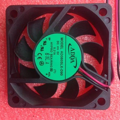 ADDA AD0605LX-D90 DC 5V 0.21A 2-pin 60x60x15mm Server Square Cooling Fan - Image 1 of 4