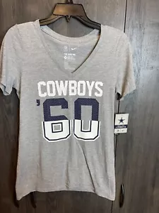 Nike Dallas Cowboys 60th Anv. Camiseta de corte atlético de ropa del equipo de la NFL nueva con etiquetas gris medio - Imagen 1 de 7