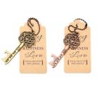 5pcs Wedding Retro Key Bottle Opener Tags Card Chains Pendent for Holiday Party