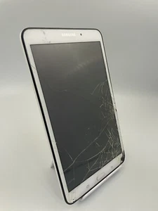 Samsung Galaxy Tab 4 SM-T330 White 8.0 3MP Android Tablet Faulty Cracked #D - Picture 1 of 24
