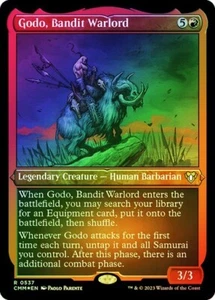 Godo, Bandit Warlord FOIL ETCHED - 0537 - Rare- Commander Masters CMM MTG - Picture 1 of 1