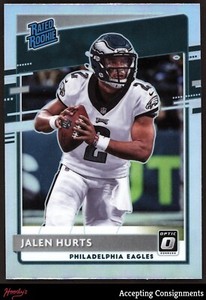 2020 Donruss Optic Holo #164 Jalen Hurts PHILADELPHIA EAGLES RATED ROOKIE RC