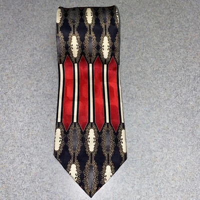 Corbata de cuello de seda para hombre, diseño cuadrado gris y marrón de Valerio Garati Foto 1 de 4