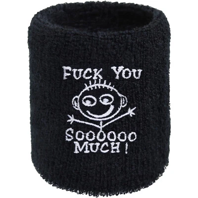 FUCK YOU SOOO MUCH Schweißband lustig Hipster Pulswärmer Fitness Armband Sport
