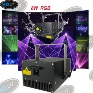 waterproof 8W IP65 Power Laser Light RGB Animation Beam ILDA Outdoor Stage DJ - Picture 1 of 18