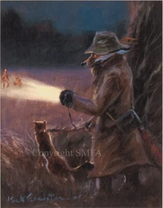 Mick Cawston 'Poaching' Fox Humorous Open Edition Print - Picture 1 of 1
