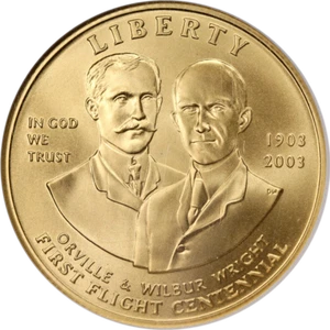 2003-W First Flight Commemorative Gold $10 NGC MS69 - Picture 1 of 4