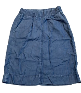 Nuovo con etichetta! Gonna Seraphine Maternity Enzo Blu Chambray Denim Taglia 6 - Foto 1 di 9