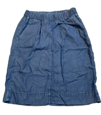 NWT! Seraphine Maternity Enzo Blue Chambray Denim Skirt Size 6 - Image 1 of 4