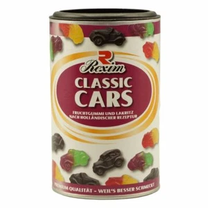 (13,96 EUR/kg) Rexim Classic Cars, Fruchtgummi und Lakritz, 250 g - Bild 1 von 1