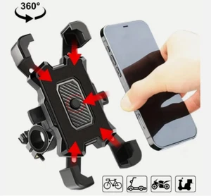 Support téléphone moto verrouillage automatique 100 mph militaire anti-agitation support téléphone vélo - Photo 1 sur 5