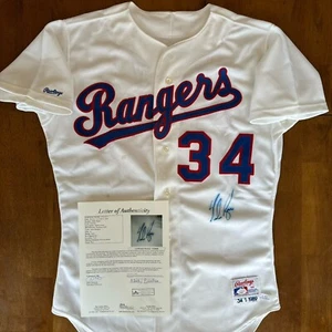 Nolan Ryan Signed Autographed Team Issued Rawlings Jersey JSA LOA - Damage - Picture 1 of 12
