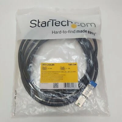StarTech 3m External Serial Attached SCSI SAS Cable - SFF-8088 to SFF-8088 - Image 1 of 3