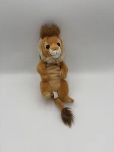 E&J Lion Plush Cub Baby Curled Brown Soft Toy Realistic 10” - Picture 1 of 6