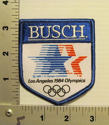 PARCHES BORDADOS DE CERVEZA BUSCH 1984 LA OLYMPICS PARCHE VINTAGE Foto 1 de 2