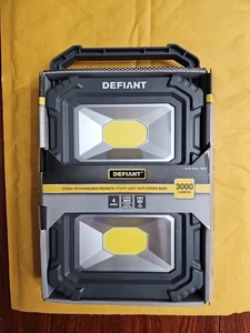 2 PACK Black - Defiant Rechargeable Magnetic Utility Light - 3000 Lumens - Picture 1 of 4