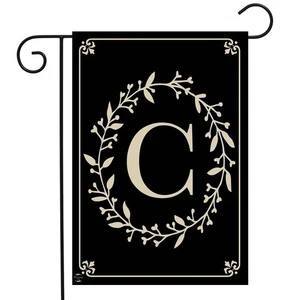 Briarwood Lane klassisches Monogramm Buchstabe C Gartenflagge - Bild 1 von 4