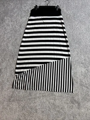 Vintage Y2K Maxi Skirt Small Asymmetrical  Striped Goth Alt Girl Indie Sleaze - Изображение 1 из 4