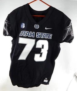 Camiseta deportiva negra Utah State Aggies #73 2019 usada en juegos placa de identificación quitar XL 993 - Imagen 1 de 12