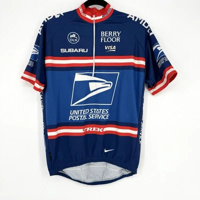 Nike USPS Jesery Hombres Grande 2004 Lance Armstrong Drifit Tour De Francia Foto 1 de 4