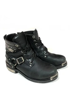 Harley Davidson Moto Leather Shoes Racing Biker Boots Size 39 - Picture 1 of 9