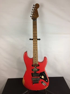Excellent EVH Frankenstein Relic Electric Guitar, Maple Fingerboard, Red - Image 1 of 4