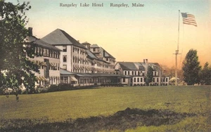 Postal de colección rara coloreada a mano Rangeley Lake Hotel Rangeley, Maine c1930 - Imagen 1 de 2