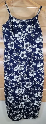 Vintage Hilo Hattie Floral Hawaiian Dress Women Size 16 Tropical Blue - Image 1 of 4