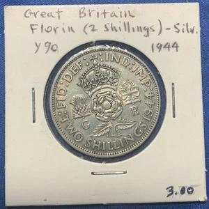 Great Britain, 2 Shillings 1942 silver coin - Picture 1 of 2