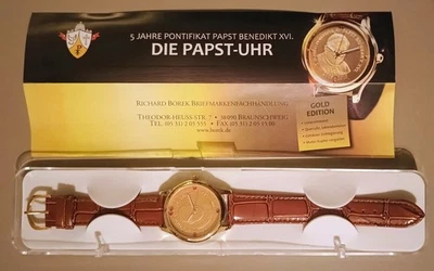 Armbanduhr,, DIE PAPST UHR, "vergoldet, gebraucht, sehr guter Zustand, - Bild 1 von 3