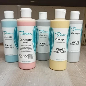 Job lot of Duncan Underglazes brand new, 5 pots size 8 US Fl oz or 236 ml. - Picture 1 of 7