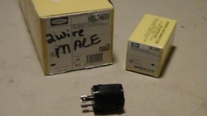 Hubbell HBL7465V, Midget Twist-Lock Dead Front Plug, 15A, 125V, 2 Pole 7465V New - Picture 1 of 3